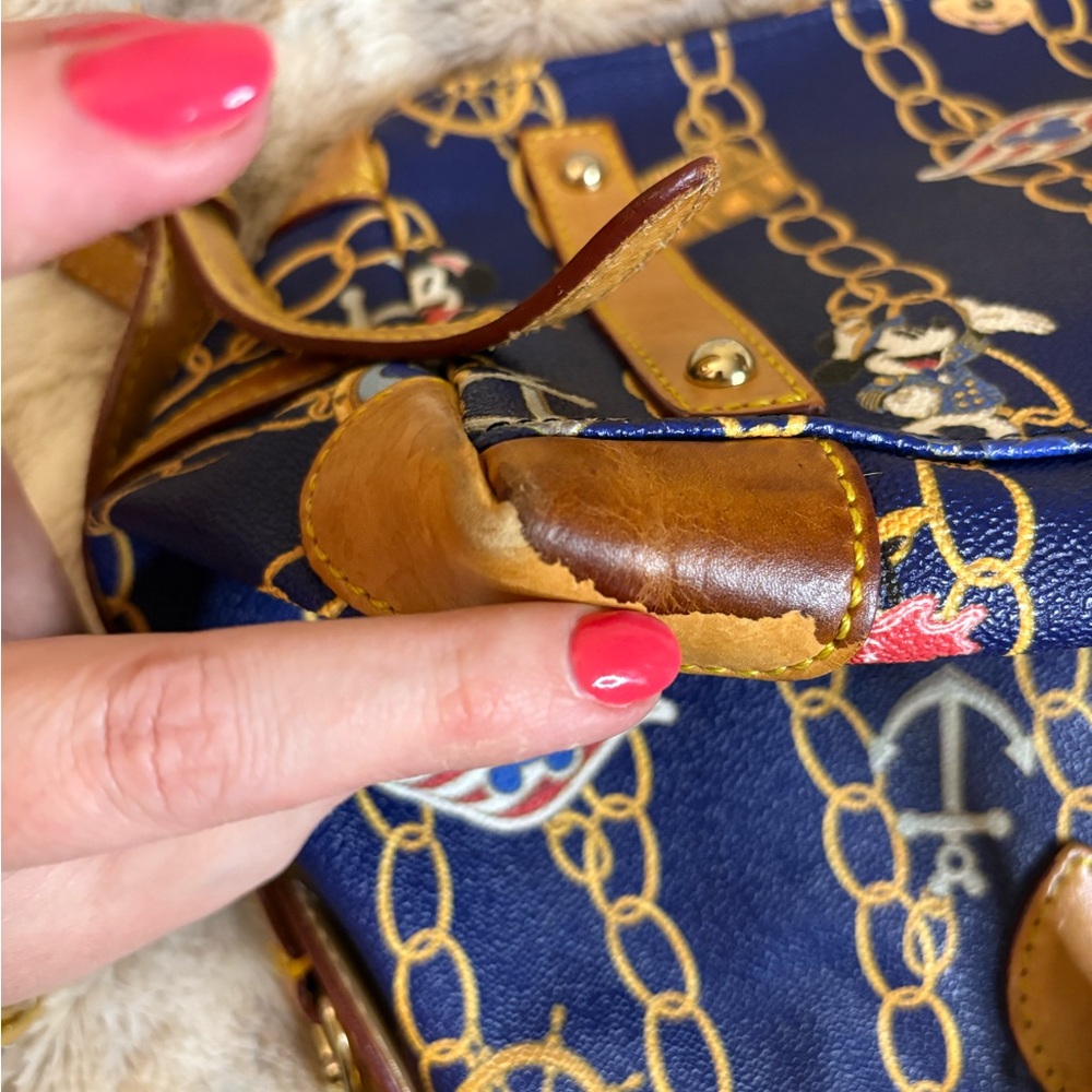 Disney Dooney & Bourke Cruise Line Exclusive- Navy Nautical Dome Satchel - Picture 14 of 14